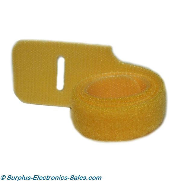 12''X1/2'' Yellow Velcro Strap - Click Image to Close